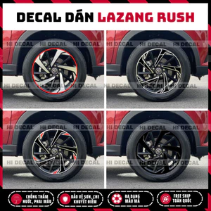 Tem dán mâm Rush, decal dán lazang trang trí tạo điểm nhấn