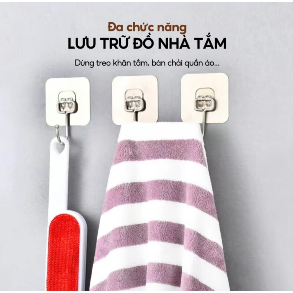 Móc Dán Tường Chịu Lực INOX 304 Handobox Keo Dán 3M Chắc Chắn Chịu Tải Trọng Đến 10kg