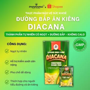 [Date mới nhất] Đường Ăn Kiêng Diacana khuyên dùng cho người tiểu đường, người đang ăn kiêng (hộp 50 gói)