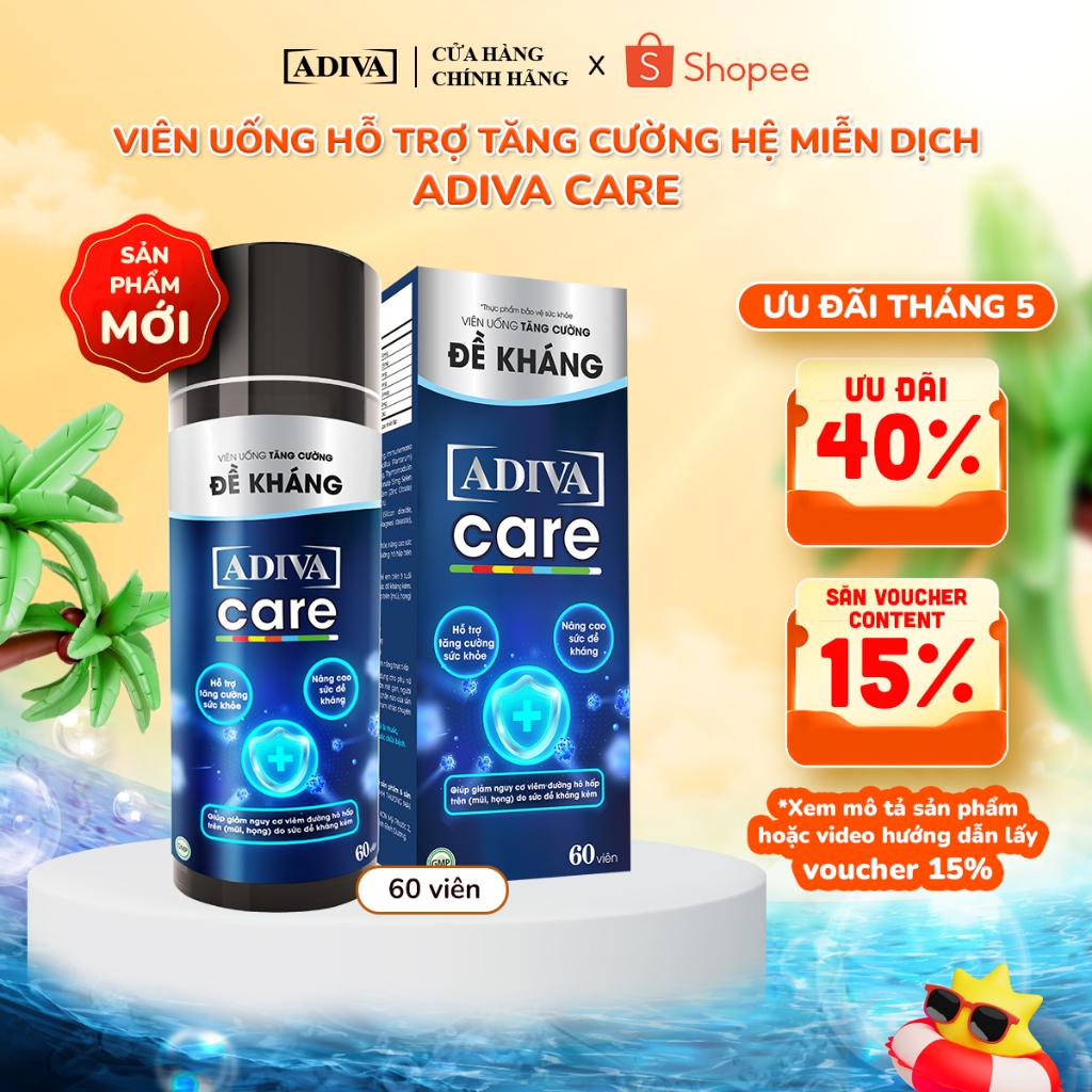 Ảnh Viên Uống Tăng Cường  Đề Kháng ADIVA Care – Hỗ Trợ Tăng Cường Hệ Miễn Dịch Tốt Cho Sức Khỏe 1