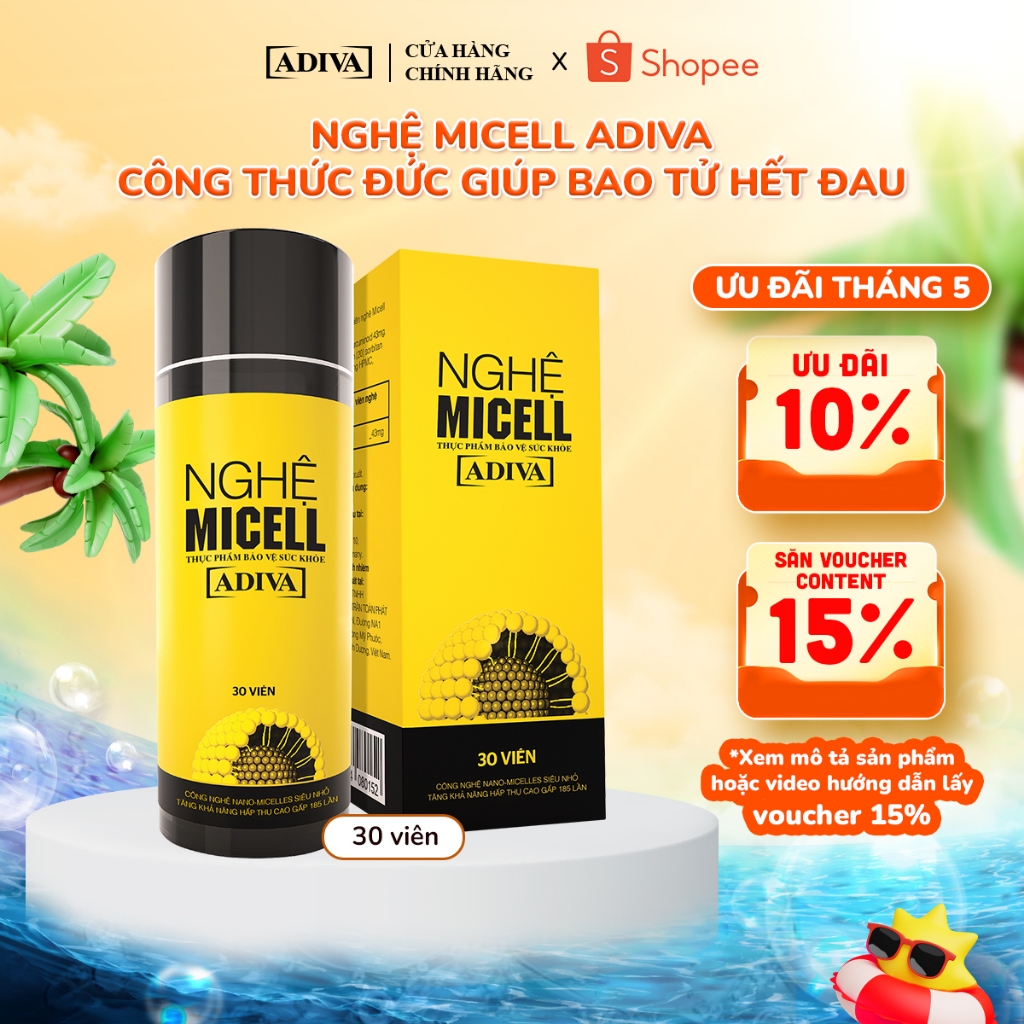 Ảnh Nghệ Micell ADIVA 30 Viên- Hỗ Trợ Các Vấn Đề Về Đau Bao Tử, Dạ Dày 1