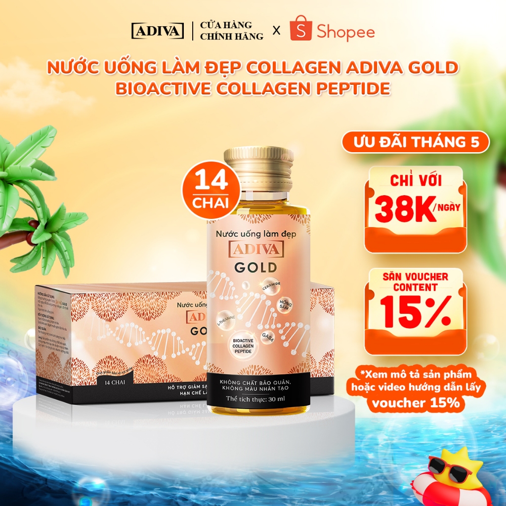 Đánh Giá Collagen ADIVA Gold (14 Chai) - Da Căng Mịn, Giảm Nếp Nhăn