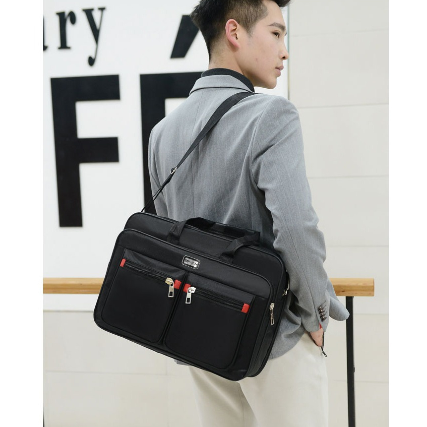 Full đen 4 kiểu Cặp công tác đeo chéo chống va đập bảo vệ đồ cá nhân siêu vipp M.E.N nhiều lớp [NSX CÓ BẢO HÀNH]