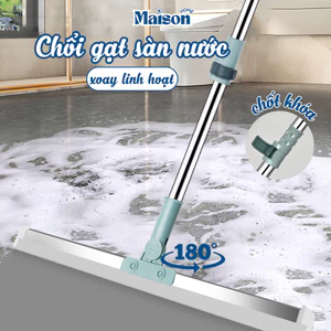 Chổi gạt nước sàn nhà tắm MAISON xoay 360 độ quét nhà thông minh, Cây gạt nước nhà tắm chống trượt cán điều chỉnh