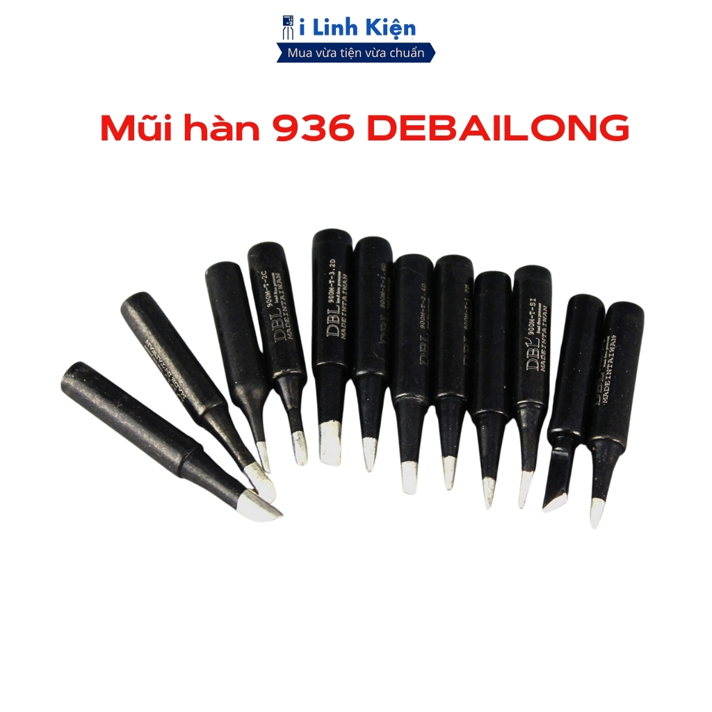 Mũi hàn đầu mỏ hàn 936 gia nhiệt nhanh bám thiếc tốt chính hãng ilinhkien