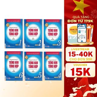 Sách - Combo Tiếng Hàn Tổng Hợp Dành Cho Người Việt Nam Tập 1-6 - Giáo Trình Kèm Sách Bài Tập