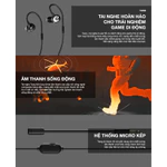 Tai nghe in ear gaming có dây SteelSeries Tusq thiết kế đeo cổ nhẹ Micro tháo rời Âm thanh rõ bass mạnh cho Mobile — ảnh 2