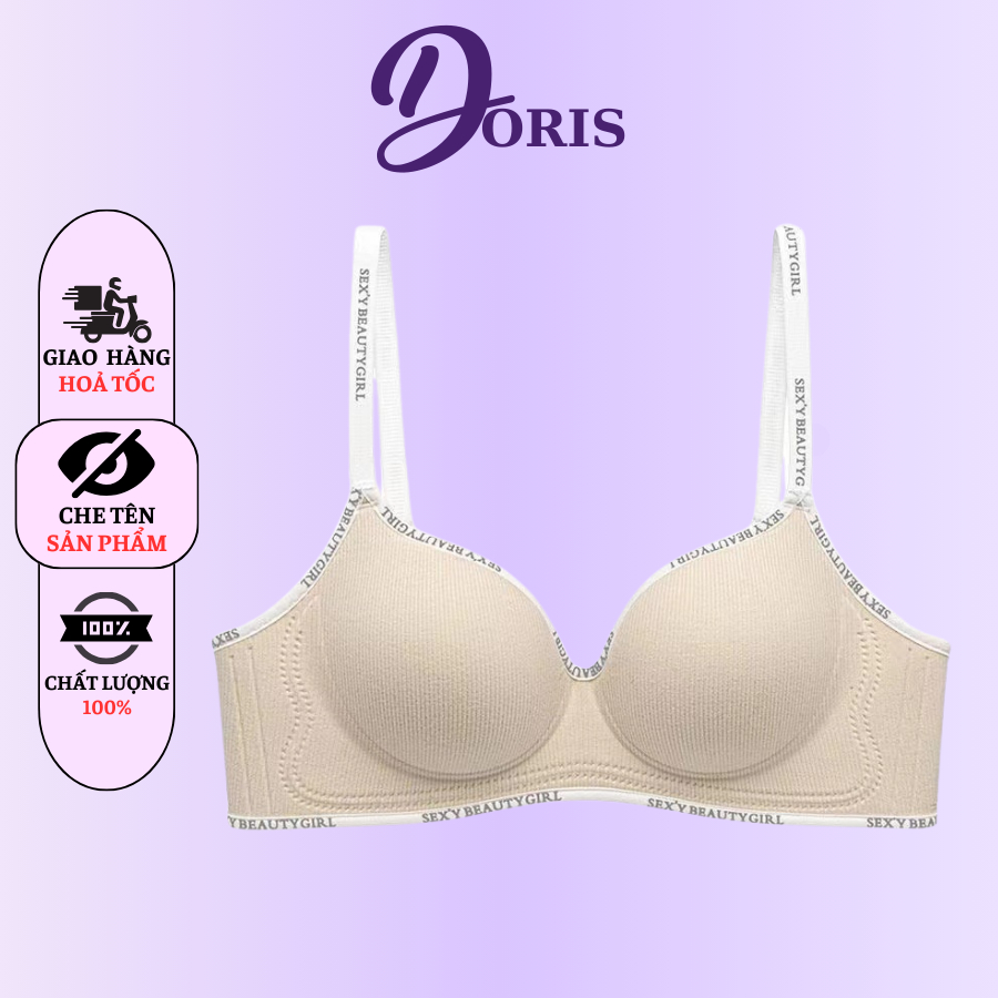 Áo Ngực Cotton Mút Dày 5cm Nâng Ngực Không Gọng Mềm Mại Thoải Mái DORIS A04