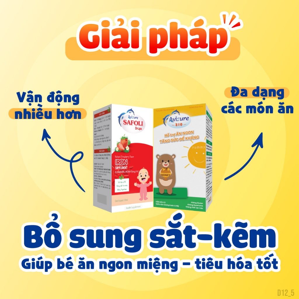 Ảnh Sắt kẽm sinh học Mỹ Avisure Safoli - ZiO cho bé 20ml 1