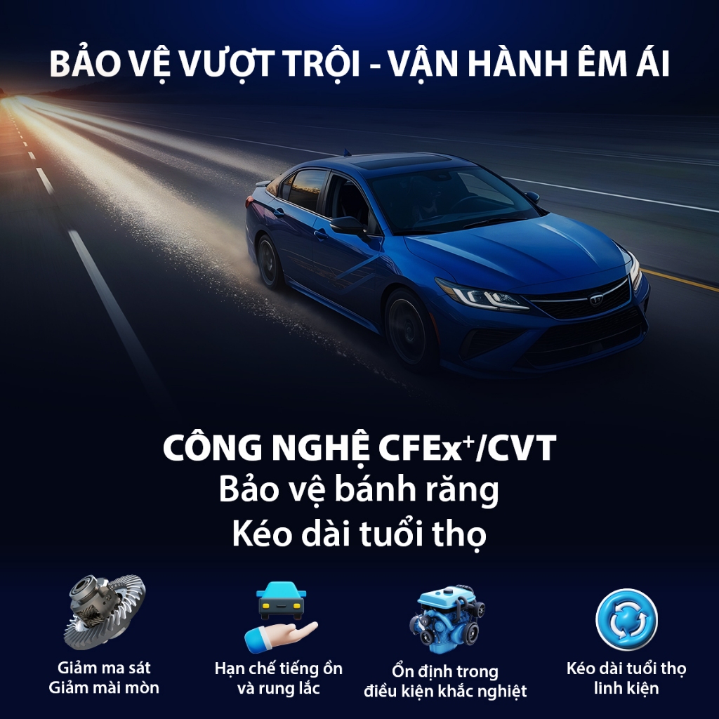 Nhớt Hộp Số Tự Động AISIN CFEx+ CVT 1 Lít CVTFP01PB