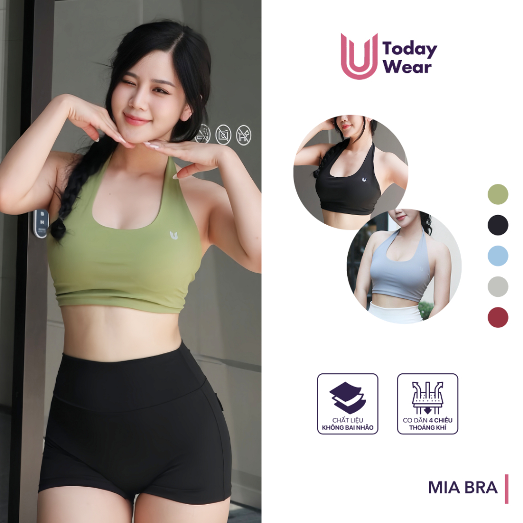 Ảnh Áo bra cổ yếm Mia Top Today U Wear hở lưng tập gym yoga sexy nâng đỡ vòng 1 1