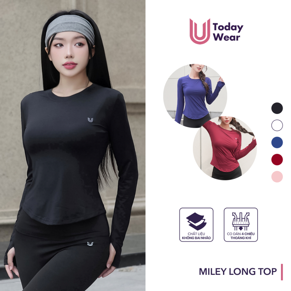 Ảnh Áo thể thao nữ dài tay Miley Long Top Today U Wear chống nắng mềm mịn thoải mái tập gym yoga 1