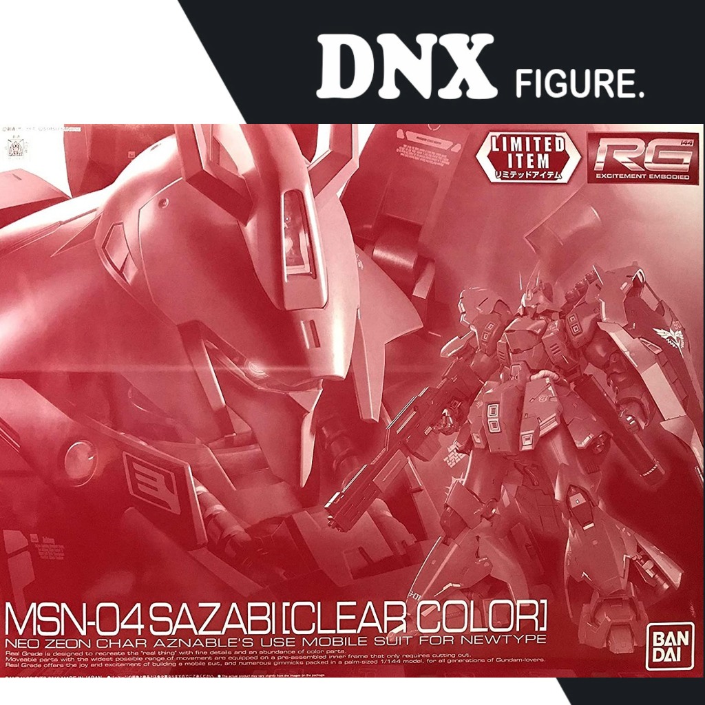 Mô Hình Lắp Ráp RG 1/144 Sazabi Clear Color MSN-04 P-Bandai (New Seal)