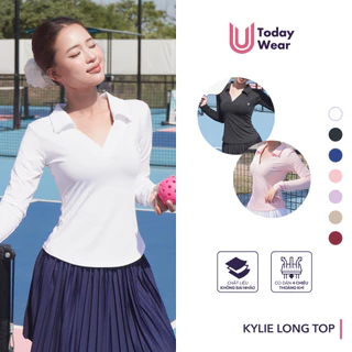 Áo thun dài tay thể thao nữ Kylie Top Today U Wear cổ chữ V tôn dáng chống nắng tập gym yoga cầu lông pickleball