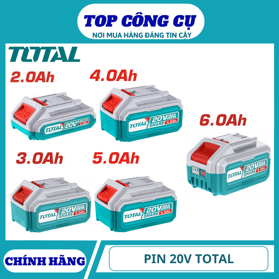 TOTAL PIN 20V 2Ah - 6Ah TFBLI20011/TFBLI2030/TFBLI2002/TFBLI2053 ...