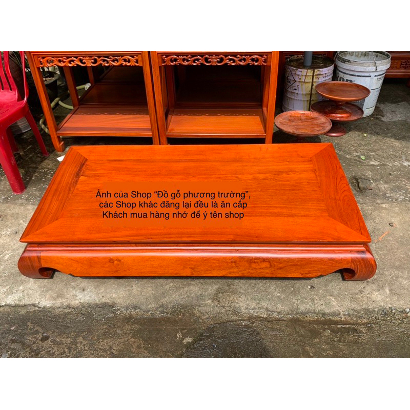 bàn osin trơn mặt 60x1m20 cao 20 gỗ gõ, hương đá, gụ