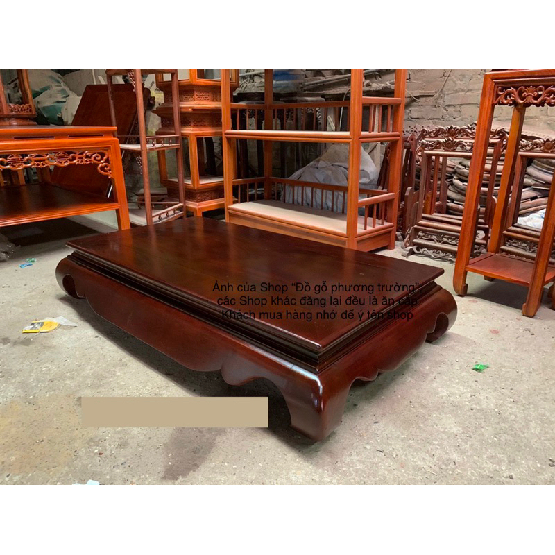 bàn osin trơn mặt 60x1m20 cao 20 gỗ gõ, hương đá, gụ