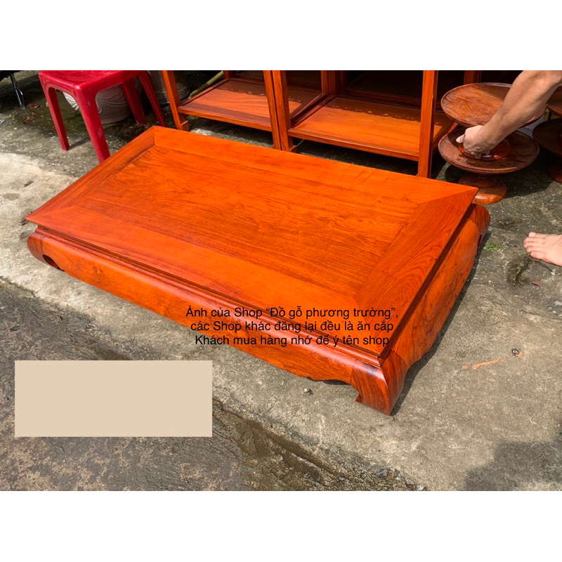 bàn osin trơn mặt 60x1m20 cao 20 gỗ gõ, hương đá, gụ