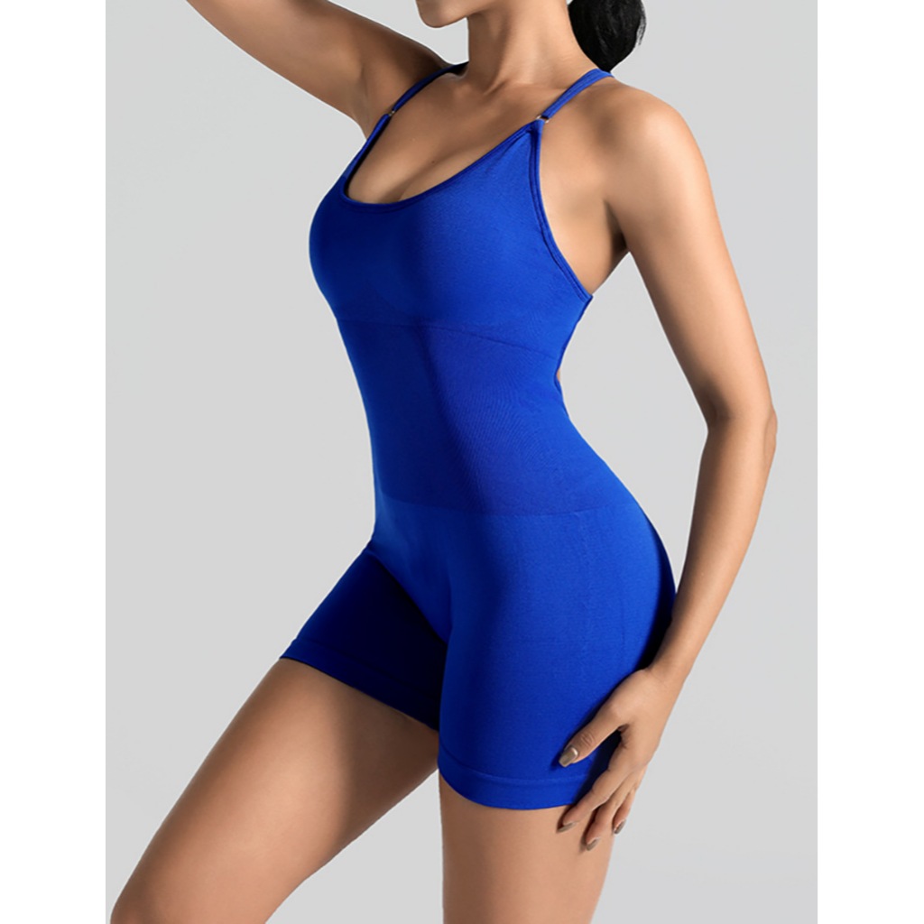 Jum Tập Gym, Jumpsuit Nữ Đi Biển Sẵn Mút, Bộ Liền Thân Tập Gym, Yoga Thể Thao Ôm Co Giãn, Lisa M02