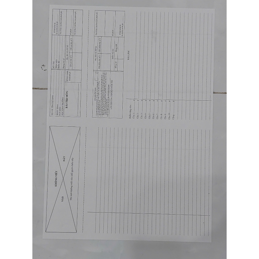 Ảnh Giấy thi khổ A3 100 tờ Nhân Văn 60gsm (Phách ngang, Phách dọc) 3