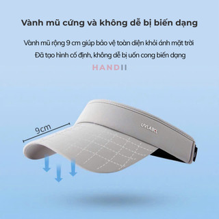 Mũ nửa đầu chống tia UV LABEL cotton thoáng khí thấm hút mồ hôi "HANDII"