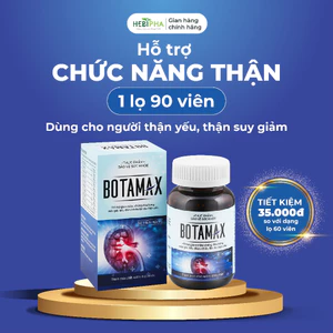 Viên Thận BOTAMAX - Hỗ trợ tăng cường chức năng thận, bổ thận, giảm đau lưng, tiểu nhiều lần, mỏi gối - Lọ 60/90 viê