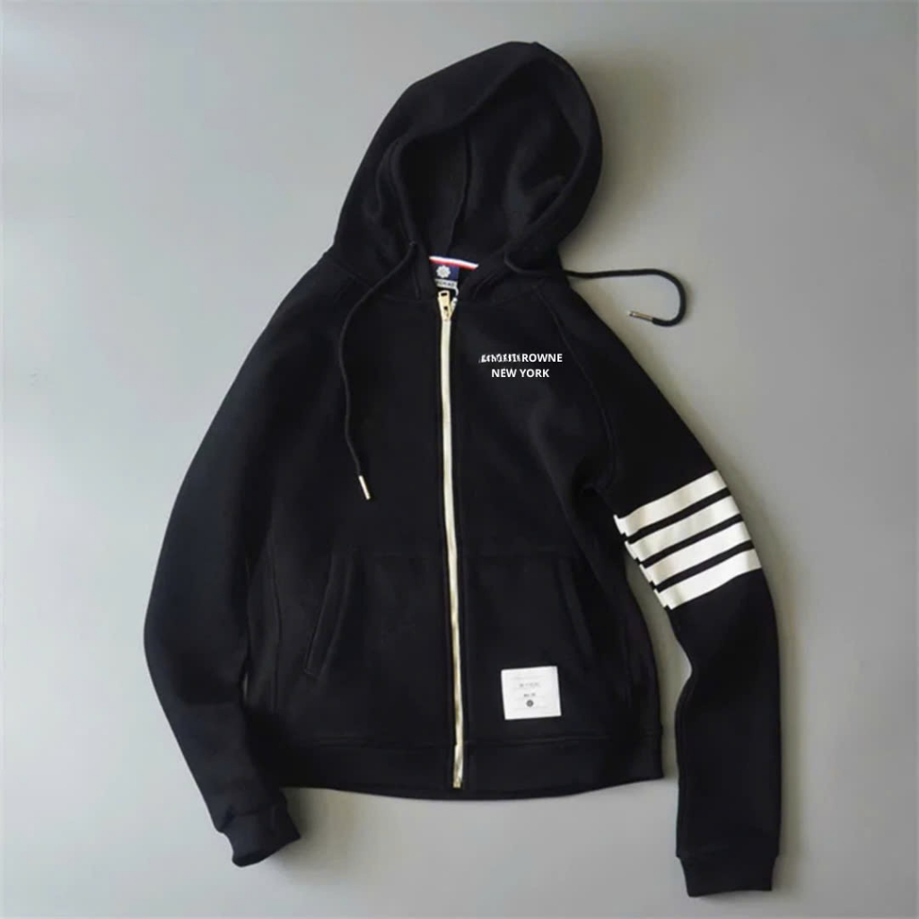 Áo Khoác Khóa Kéo Chữ THOW Local Brand Jacket Hoodie Zip Nỉ Thu Đông Nam Nữ Có Nón Unisex K1
