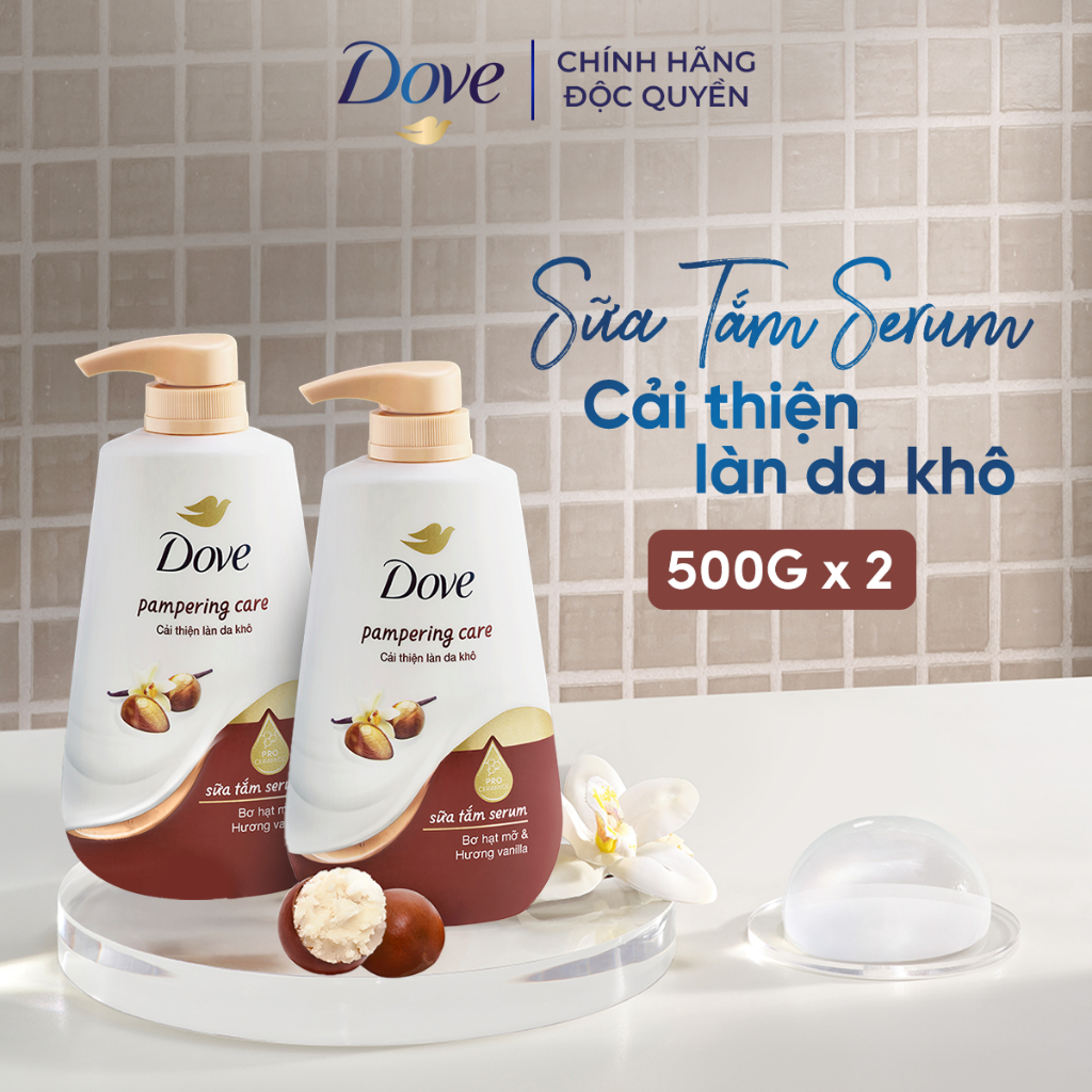 Ảnh Combo 2 Sữa Tắm Serum Dove Pro-Ceramide Giúp Da Đàn Hồi Và Căng Bóng 500g/900g 3