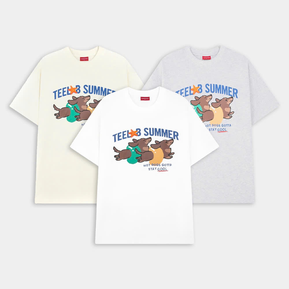 Ảnh Áo Thun Teelab Hot Dogs Form Rộng In Lụa 3 Màu Hot Trend Local Brand Unisex TS323 1