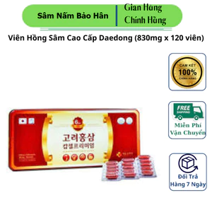 Viên Hồng Sâm Cao Cấp Daedong (830mg x 120 viên)