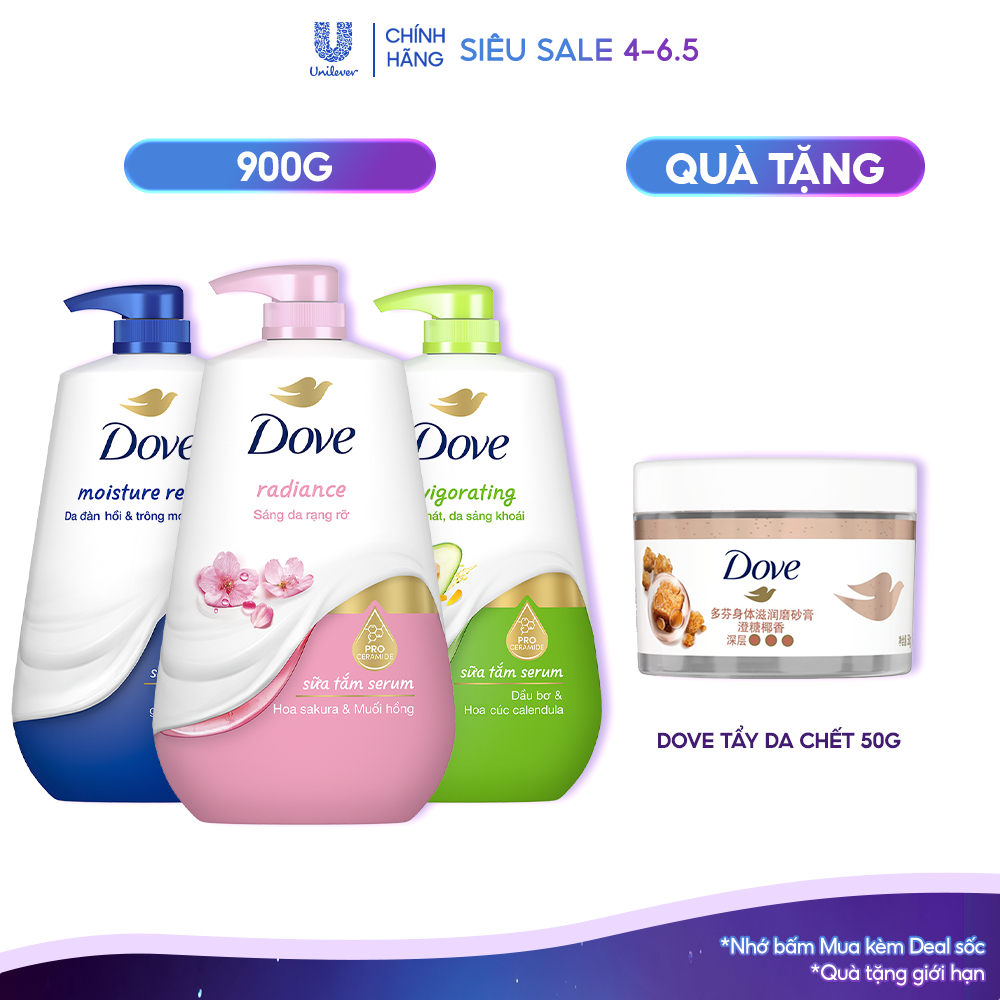 Ảnh Sữa Tắm Serum Dove Pro-Ceramide Giúp Da Đàn Hồi Và Căng Bóng 900g 1