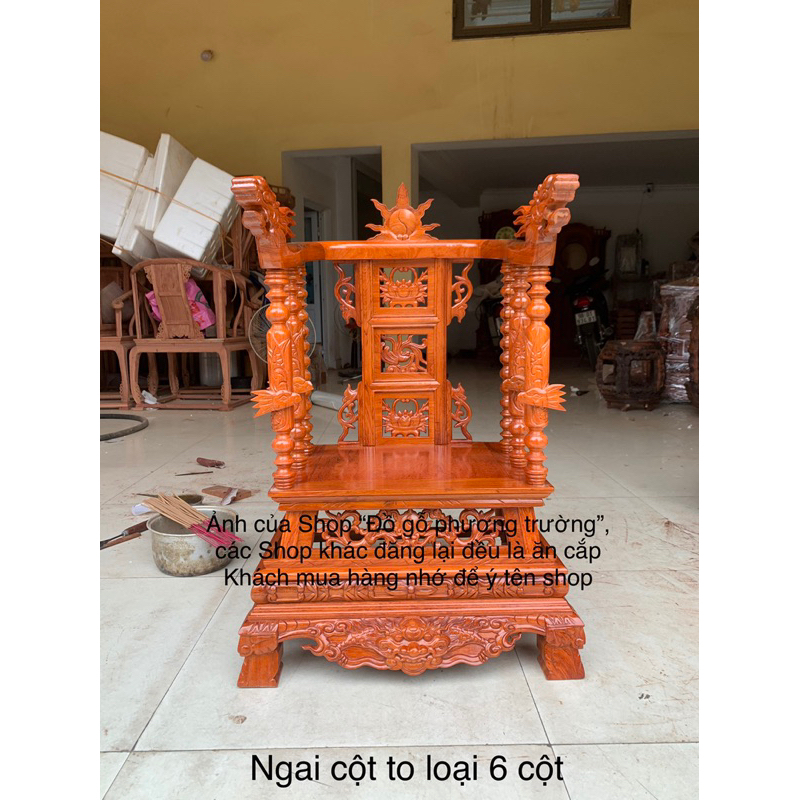 ngai thờ gia tiên song Long gỗ hương đá cao 67 và 88cm