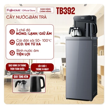 Cây nước nóng lạnh kết hợp bàn pha trà, cafe Fujihome, máy nước nóng lạnh bình âm điều khiển từ xa cài đặt nhiệt độ nóng