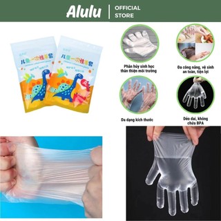 Set 100 Bao Tay Trẻ Em - Găng Tay Nilon Siêu Dai Dùng Một Lần Cho Bé Đảm Bảo Vệ Sinh An Toàn Thực Phẩm