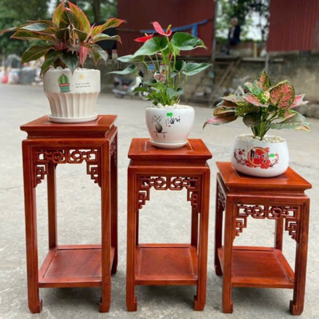 đôn vuông mặt 40cm cao 40,50,60,70,80cm gỗ hương đá nhiều màu