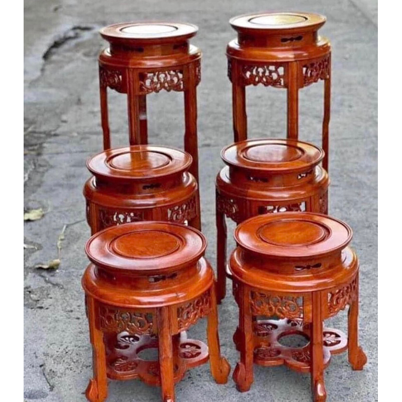 đôn tròn gỗ hương đá mặt 30 cao 40,50,60,70,80cm