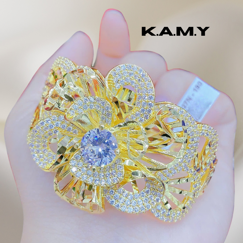 Vòng tay nữ đính đá cao cấp, thiết kế bản lớn sang trọng - Phụ kiện dự tiệc, đi chơi, dạo phố