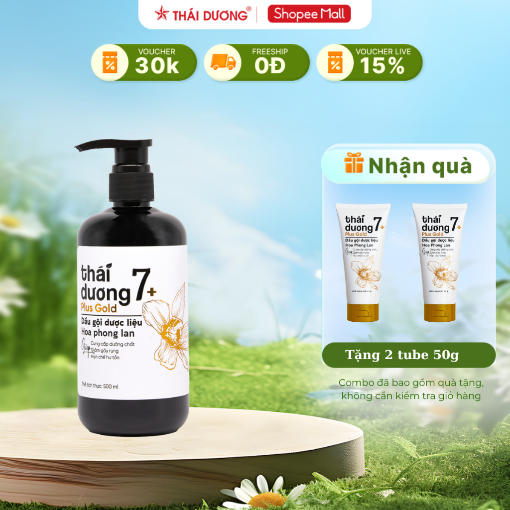 Ảnh DẦU GỘI dược liệu Thái Dương 7 Plus Gold tặng Tube 7 Plus 50g 4
