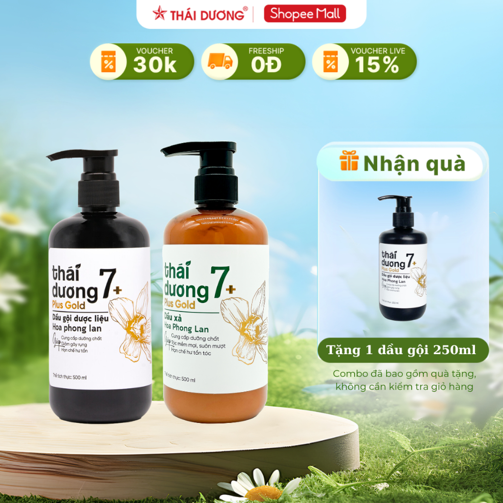 Ảnh DẦU GỘI dược liệu Thái Dương 7 Plus Gold tặng Tube 7 Plus 50g 2