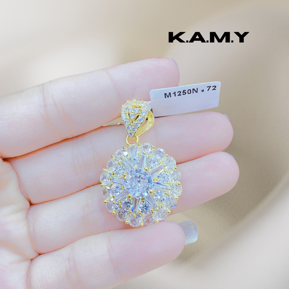 Mặt Dây Chuyền Nữ Mạ Vàng Hoa Đá Lấp Lánh KAMY MT742