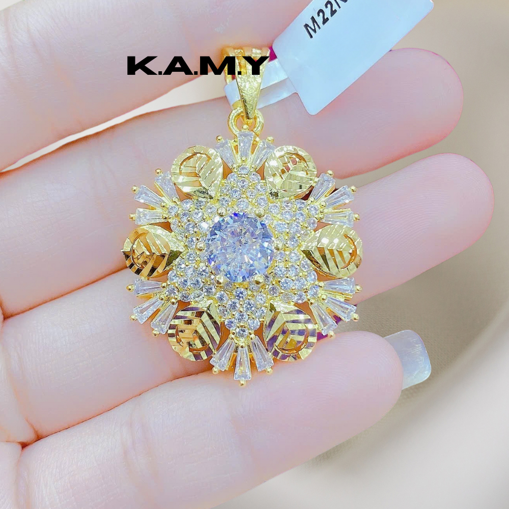 Mặt Dây Chuyền Nữ Mạ Vàng Hoa Đá Lấp Lánh KAMY MT742