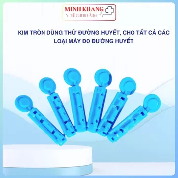 Hộp 100 Kim Tròn Lấy Máu Dùng Cho Các Loại Máy Đo Đường Huyết Như Omron, OGCARE, ONE TOUCH, ONCALL, SINOCARE...