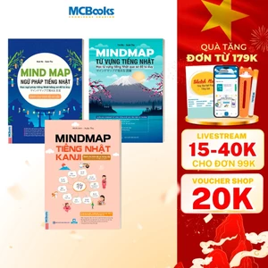 Sách - Tự học tiếng Nhật: Combo Mindmap Từ vựng, Ngữ Pháp và Kanji Tiếng Nhật