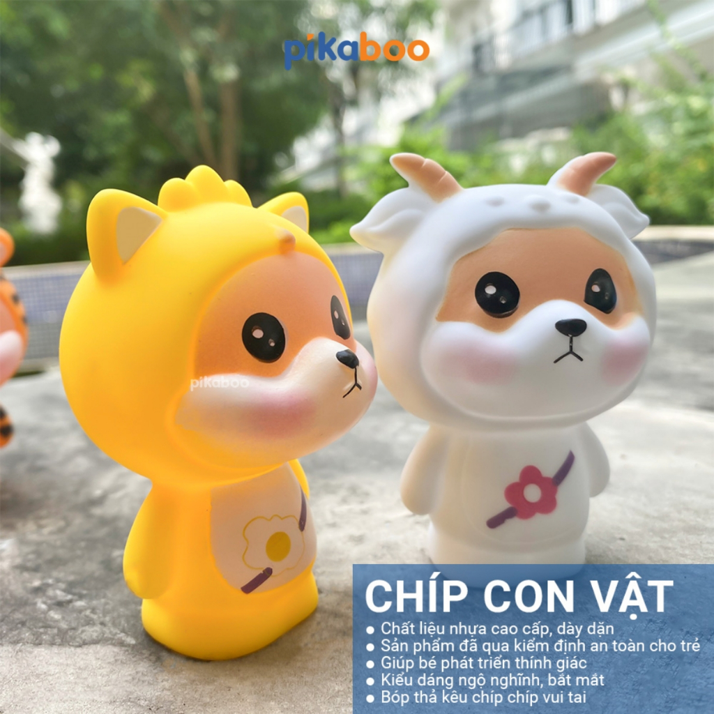 Ảnh Đồ chơi chíp con vật thả bồn tắm cao cấp Pikaboo, hình con vật đáng yêu ngộ nghĩnh an toàn cho bé 4