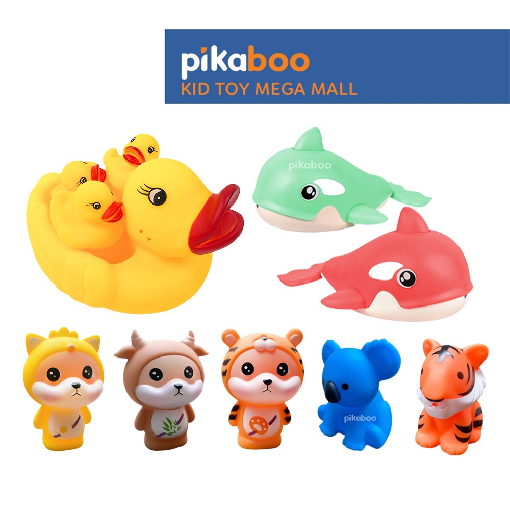Ảnh Đồ chơi chíp con vật thả bồn tắm cao cấp Pikaboo, hình con vật đáng yêu ngộ nghĩnh an toàn cho bé 1