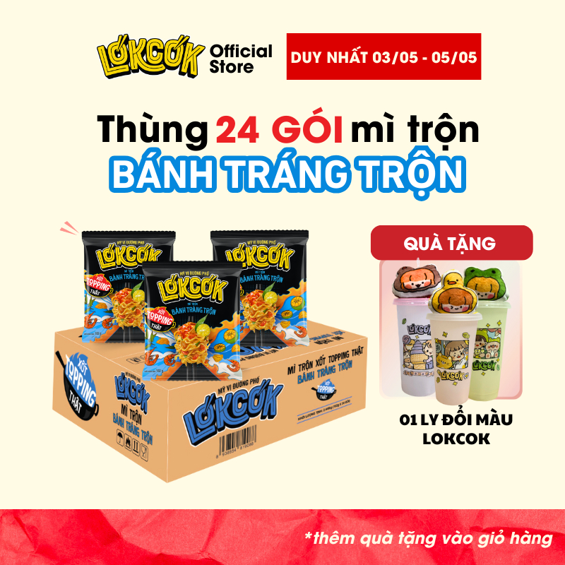 [Chính Hãng] Thùng 24 Gói Mì Trộn MIX ĐỦ VỊ LOKCOK - Thùng 24 Gói
