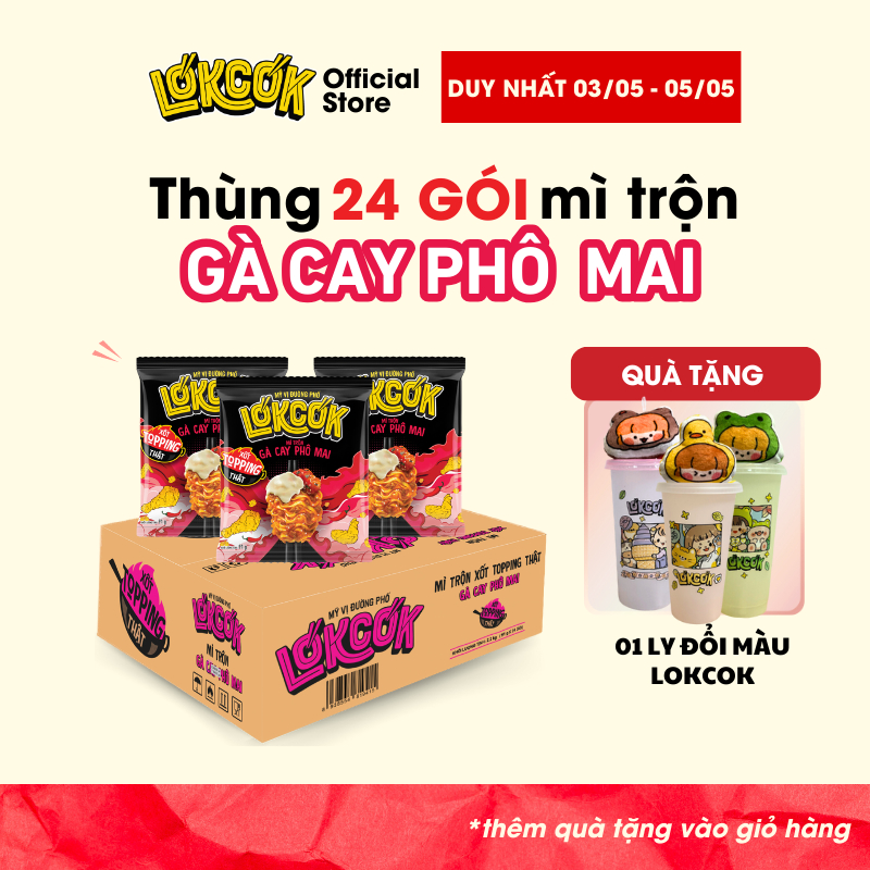 [Chính Hãng] Thùng 24 Gói Mì Trộn MIX ĐỦ VỊ LOKCOK - Thùng 24 Gói