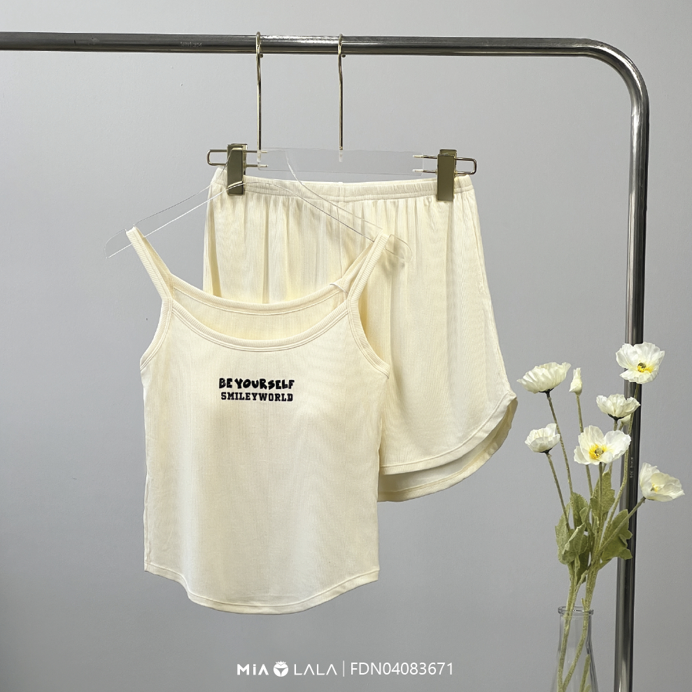 Ảnh Bộ ngủ hai dây cotton mát mẻ, trẻ trung Mialala 3671 FDN04083671 1