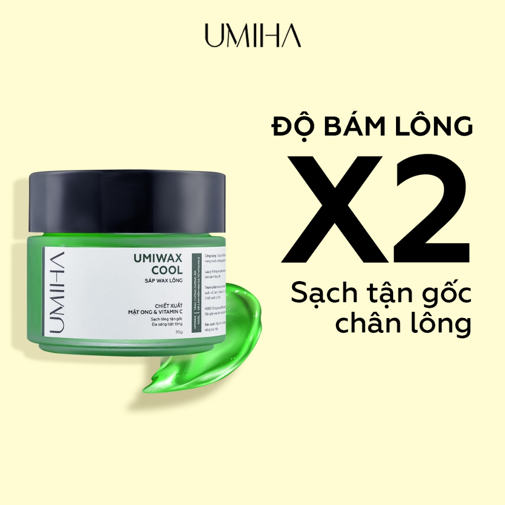 Sáp wax lông cho vùng Chân Tay UMIHA (95gr) - Wax lông lạnh, bổ sung ...