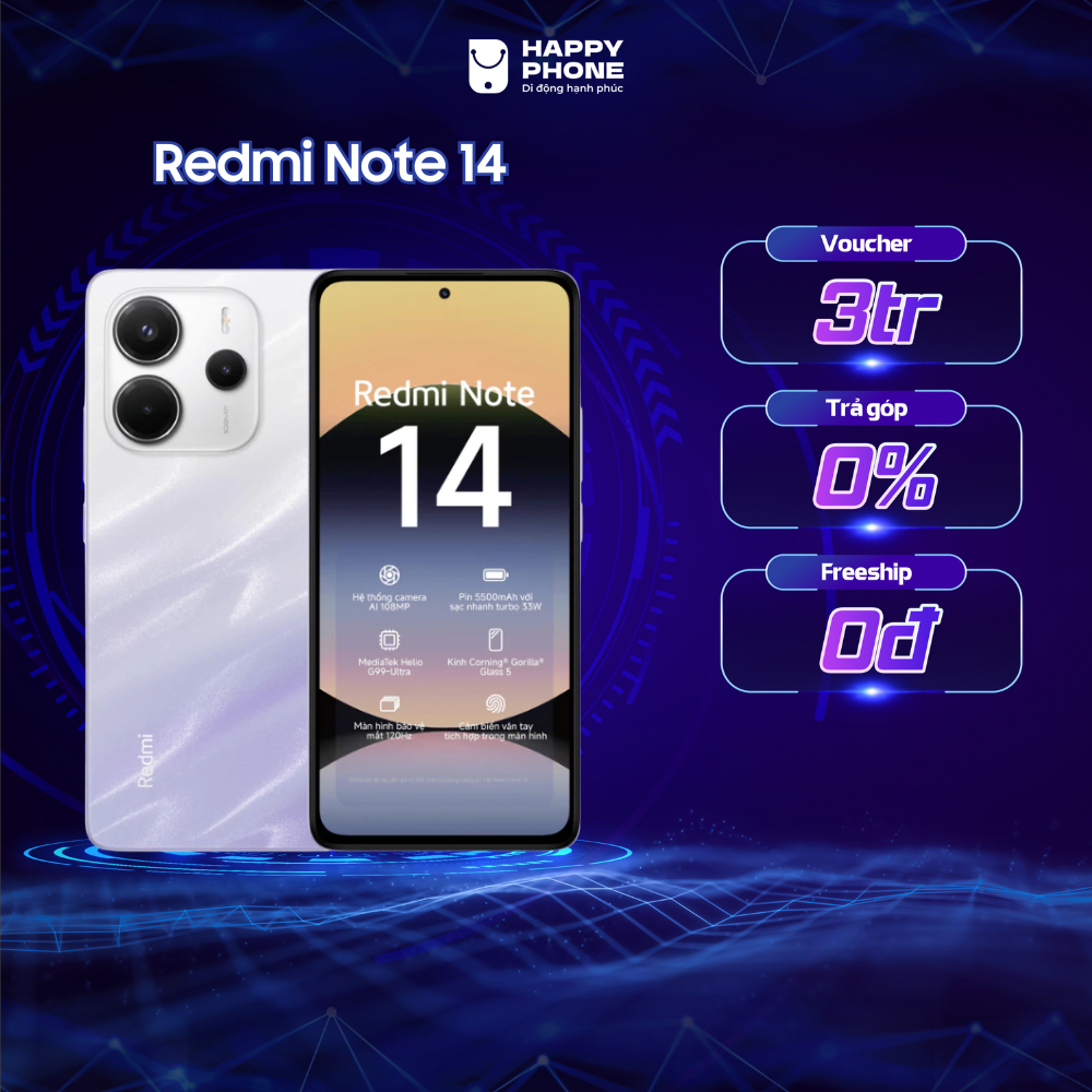 Ảnh Điện thoại Xiaomi Redmi Note 14 - Hàng Chính Hãng, Mới 100%, Bảo hành 18 tháng 1